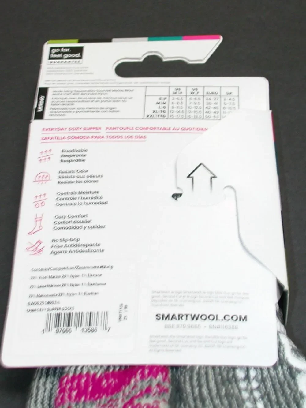 SmartWool Maximum Cushion Cozy Crew Slipper Socks NWT Women's Large